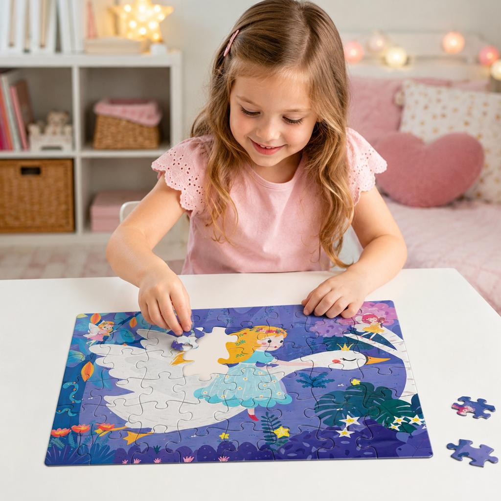 Large Piece Jigsaw Puzzle for Kids 48 Piece Preschool Educational Learning Toy Featuring African Animal Theme for Early Childhood Development