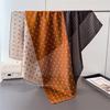 Korean Version Of Imitation Silk High-End Printing Large Square Scarf Silk Scarf Shawl Headscarf Beach Scarf Neck Protection Scarf Decorative Scarf