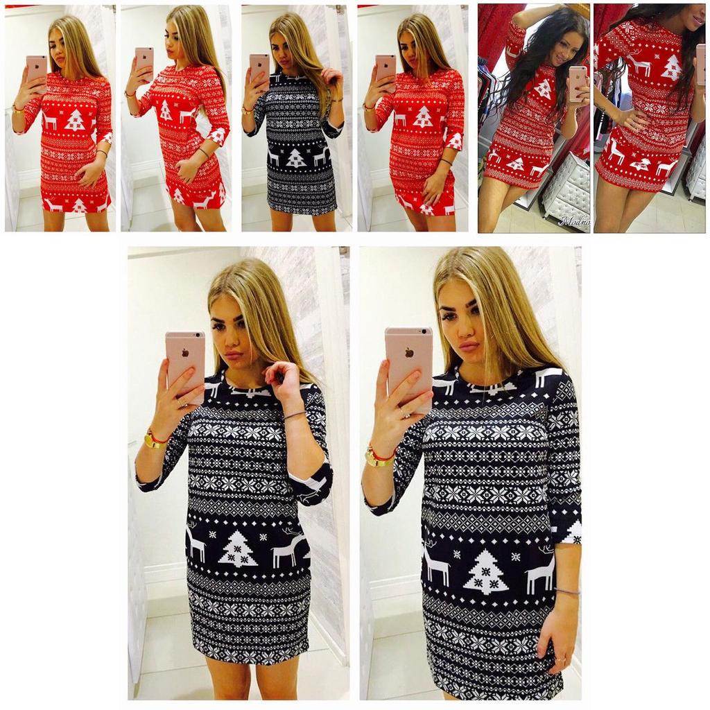 Luxurious Women Long Sleeve Knitted Sweater Sweatshirt Pullover Mini Jumper Dress