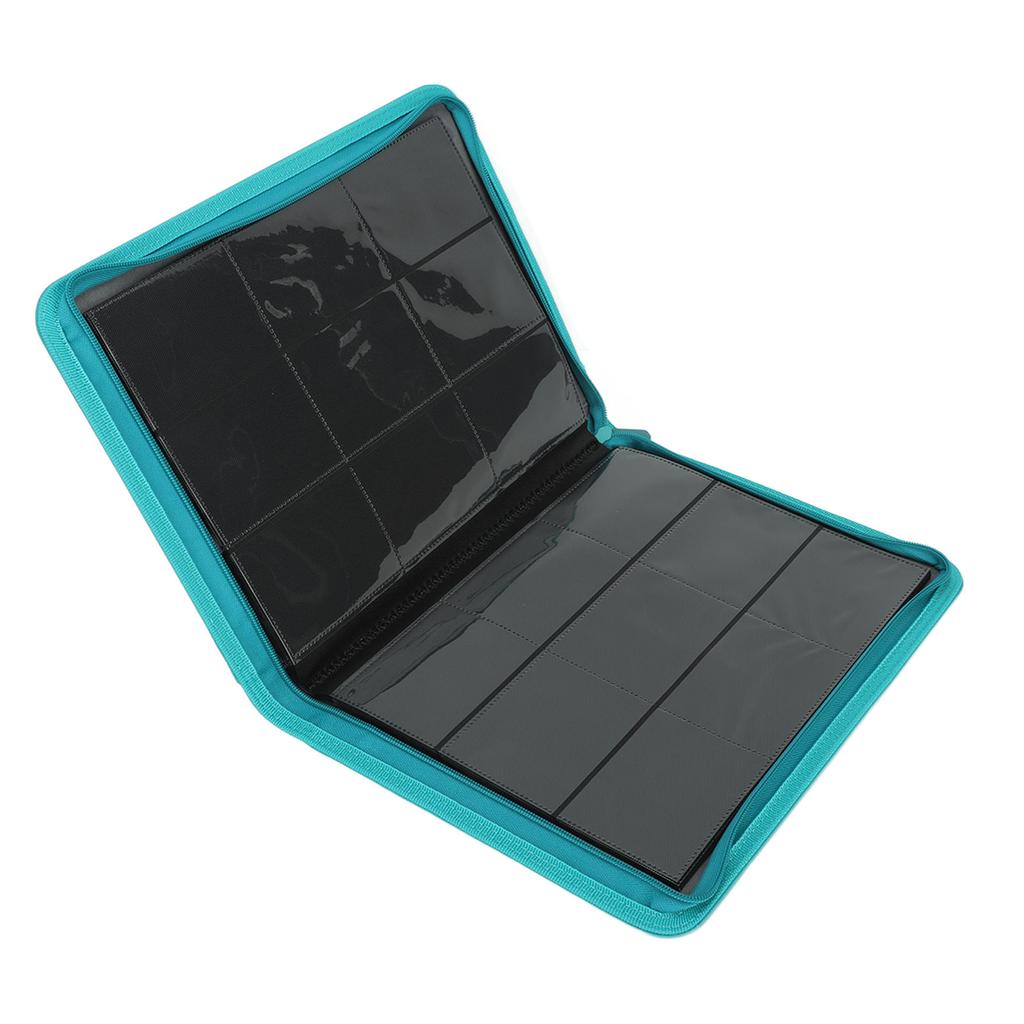 9 Pockets Card Binder Zipper Fully Enclosed PU 360 Side Loading Pocket Trading Card Album Folder for Card Collection