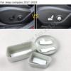 For Jeep Compass 2017 2018     Car Cover Detector ABS Matte Seat Adjustment Knob Button Switch Trim Accessories