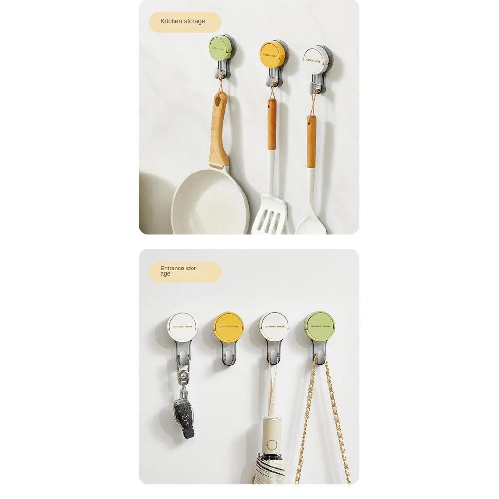 Suction Hooks Strong Vacuum Power Traceless No-Drilling Adhesive Hooks for Home Bathroom Kitchen Door Back and Toilet Area