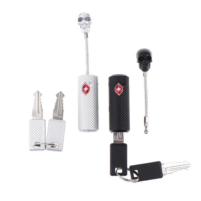 Celní zámek Overseas Lebka Kovový vozík Kufr na zavazadla Batoh Visací zámek s ocelovým lankem Zámek proti krádeži Zámek na zavazadla