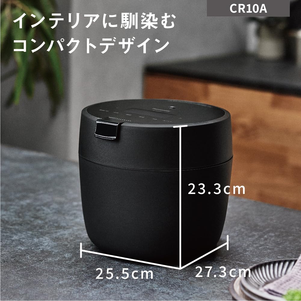 Panasonic Rice 5 Pressure New Living Compact Automatic Cooking Waterless Temperature Cooking Lid Dishwasher Black Cooker, Cups, IH, Life, Alone, Size,