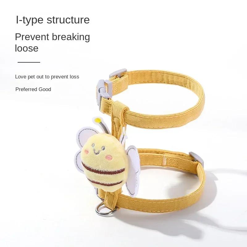 Cat Traction Rope Anti-break Free Special Cat Rope for Going Out I-shaped Adjustable Chest and Back Cat Rope