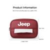 For Jeep PU Leather Car Tissue Box Armrest Paper Towel Storage Bag For Jeep Grand Cherokee Wrangler JK Gladiator Compass Rene