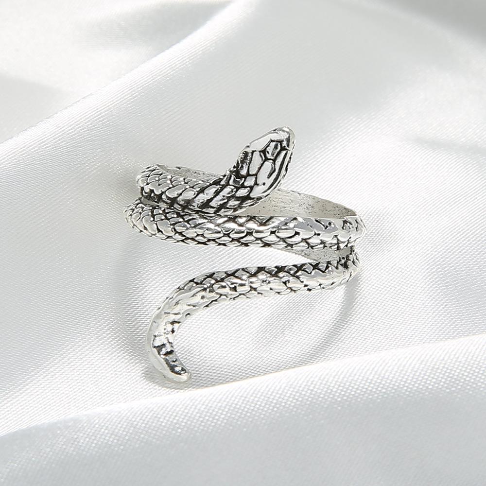 Personalized Silver Snake Eye Ring King Snake Ring Size Size Couple Ring Domineering Animal Hand