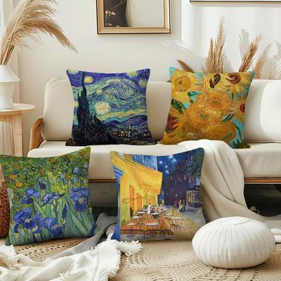 Art Van Gogh Ölgemälde Druck Kissenbezug Dekoration Zimmer Haus Sofa Wohnzimmer Büro Auto Nordische Schlichtheit