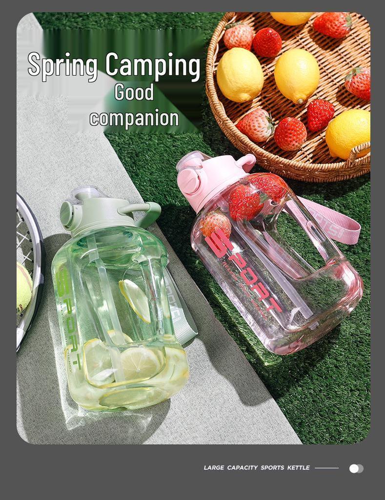 Men's Large Capacity Sports Water Bottle - Fitness Bucket Space Cup