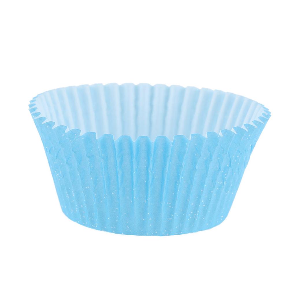 100PCS Mini Cupcake Liners Round Cake Baking Cups Muffin Cases Home Party Blue
