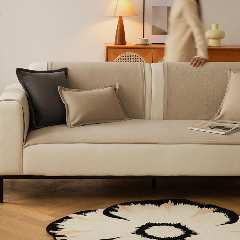 Sofa Cushion Four Seasons Universal Non-Slip Seat Cushions Simple Modern Straight Row Leather Sofa Cover Cover Cloth