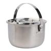 Camping Cookware Outdoor Cooking Stainless Steel Pot Fitting Lid