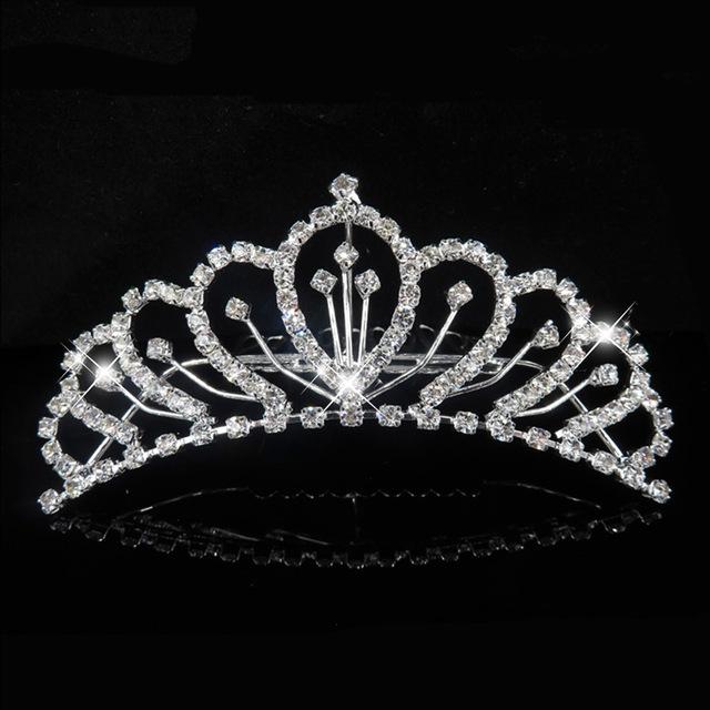 Princess Crown For Girls Party Bridal Crown Tiara Diadem Crystal Floral Wedding Bridal Hair Accessories Head Jewelry Gifts