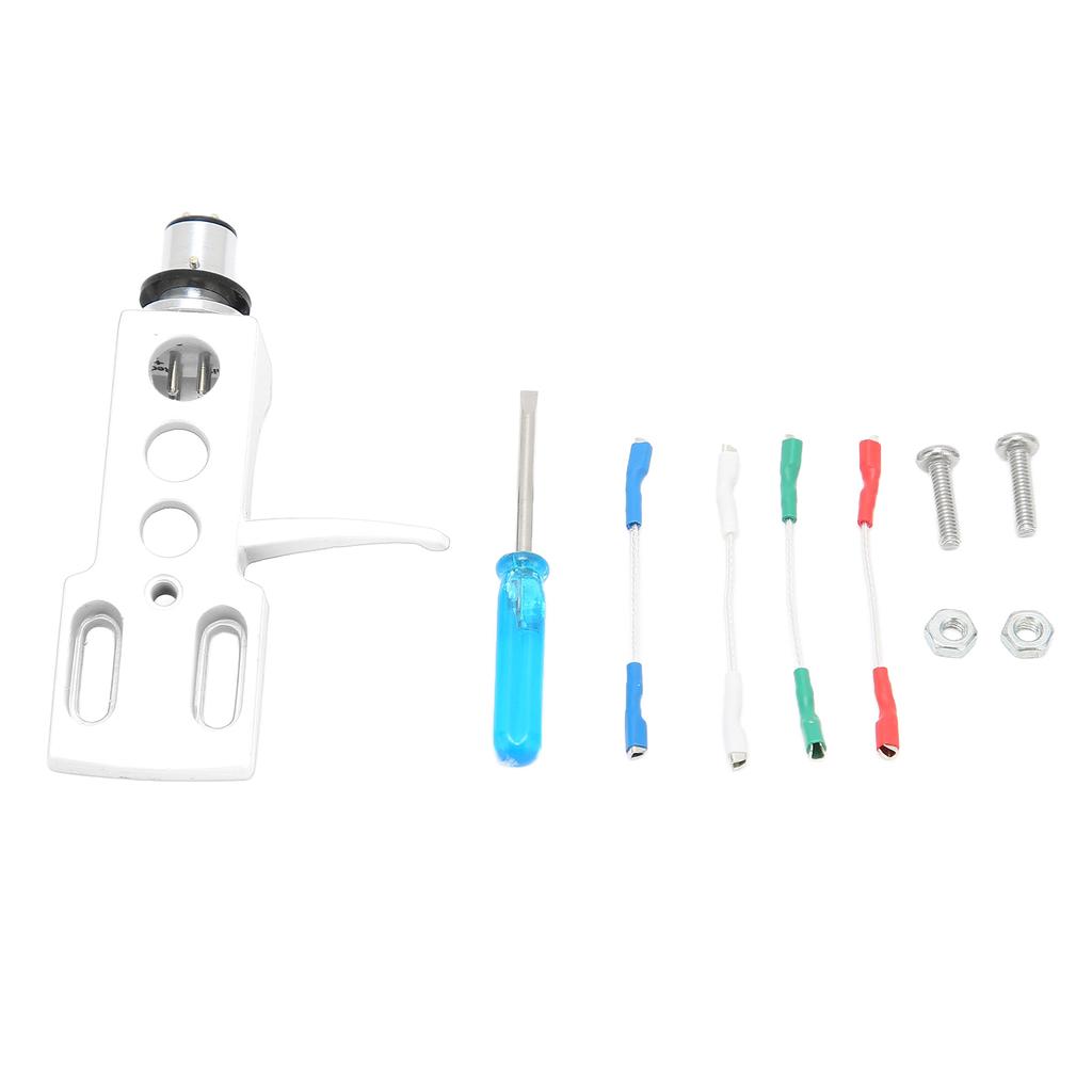 Vinyl Stylus Holder Aluminium Alloy Vinyl Record Phonograph Cartridge Holder with 4 Connection Wires