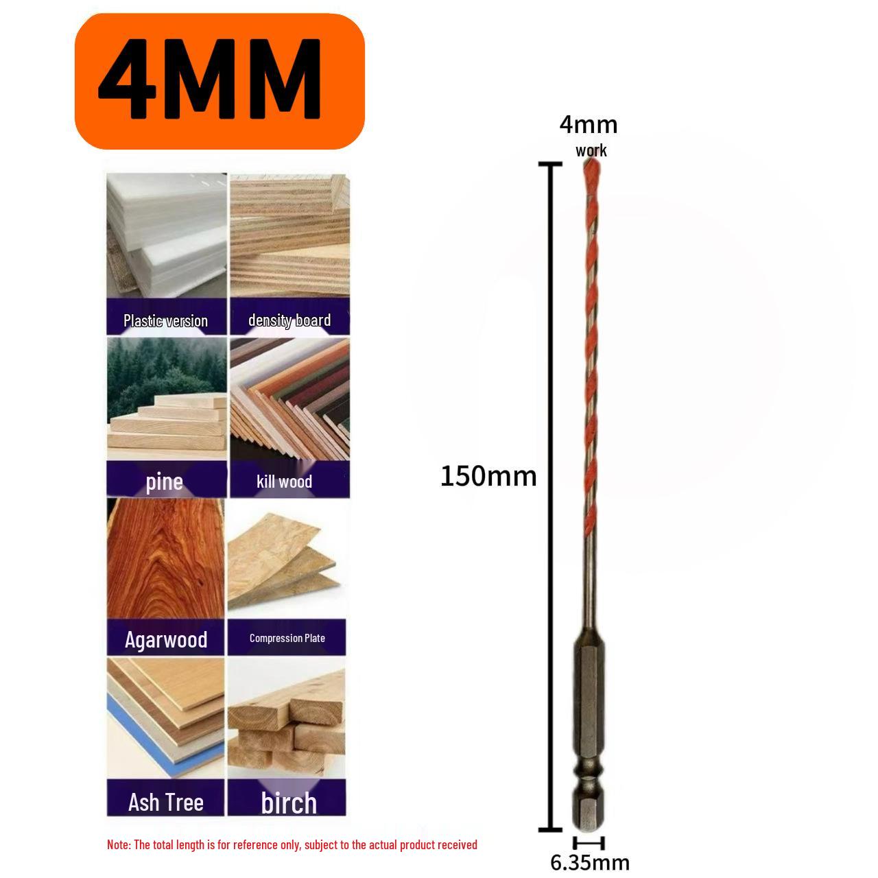 

Extended Hex Shank Triangular Impact Drill Bit for Glass, Concrete, and Tile