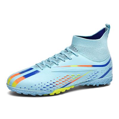 Chaussures de Football à Crampons AG Homme et Femme Hautes TF Crampons Cassés Grands Enfants Étudiants Sports Chaussures d'Entraînement Gazon Synthétique