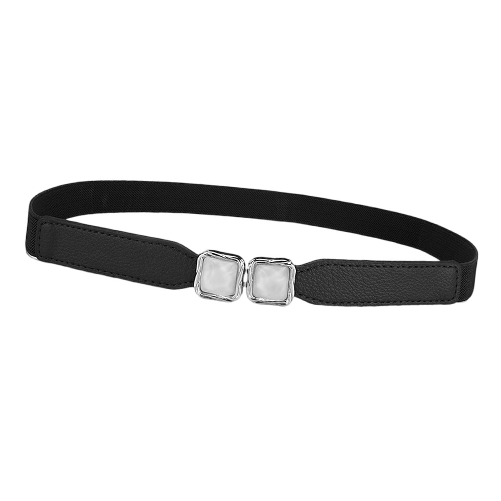 

Простой эластичный пояс для женского платья, удобный и регулируемый эластичный ремешок для талии для различных случаев и нарядов чёрный