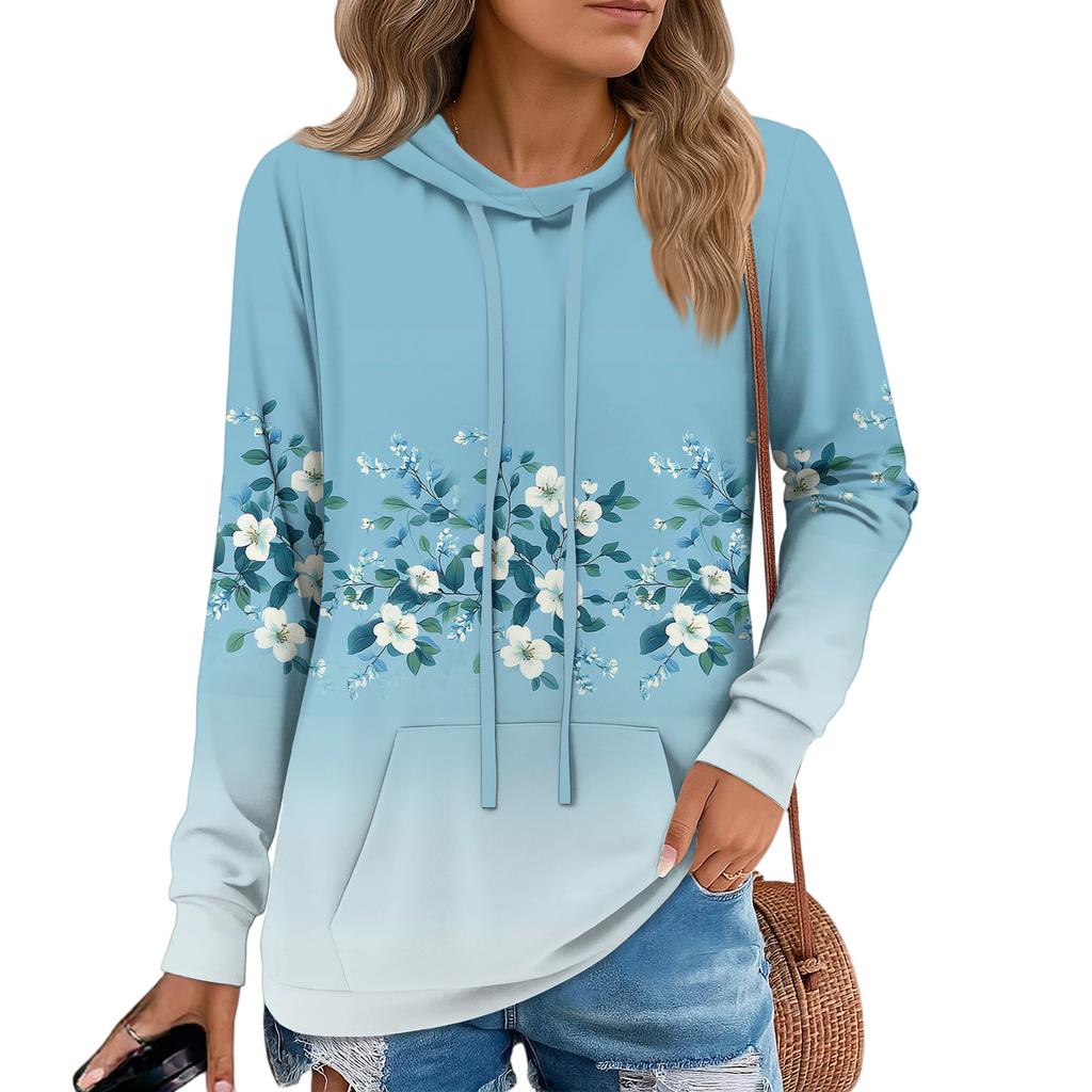 Womens Pullover Hoodies Teen Girls Fashion Hooded Sweatshirt Womans Fall Tunic Top