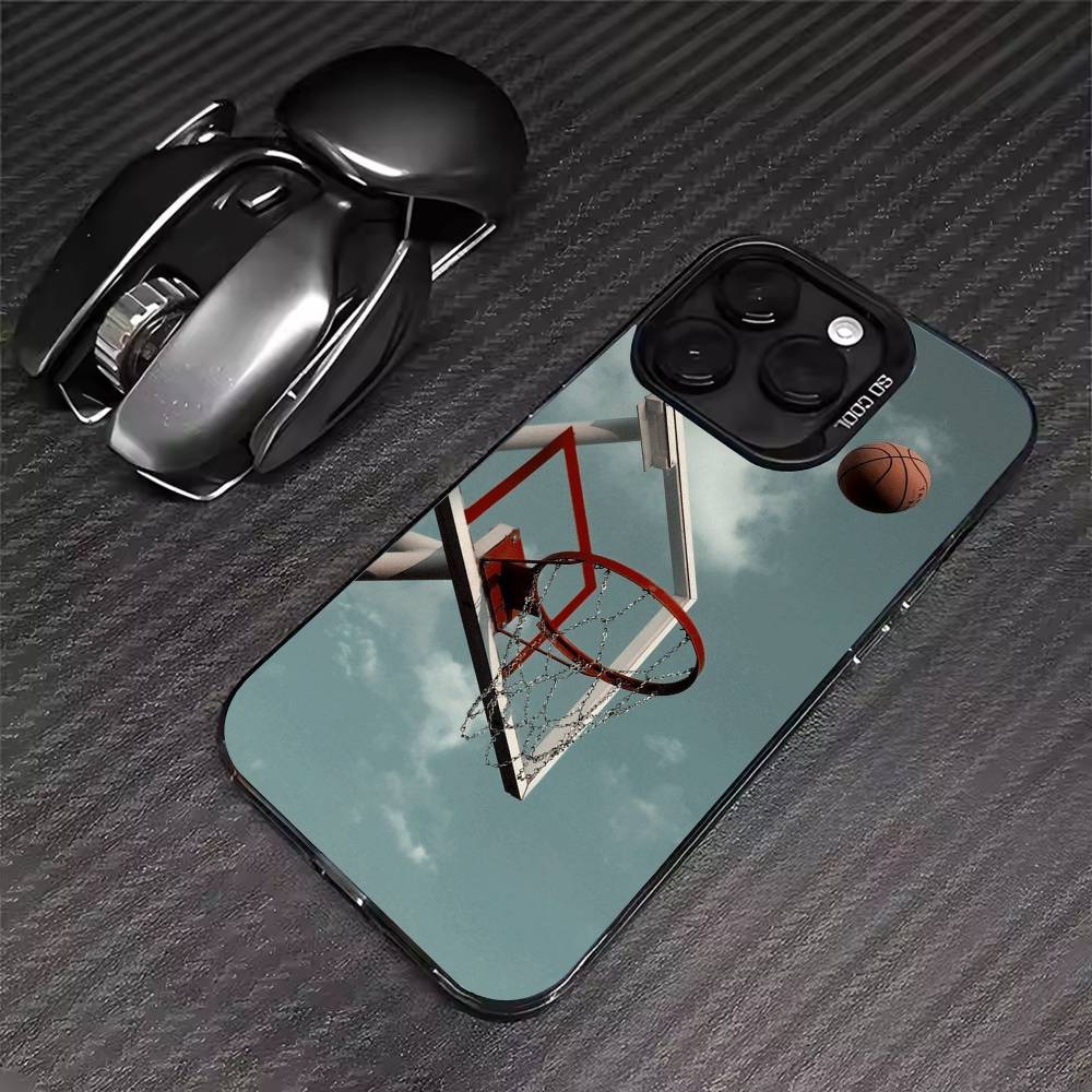 Basketball Basket Phone Case For iPhone 17 16 15 14 13 12 11 Pro Max XS Max 7 8 Plus Shockproof Silicone Matte Cover