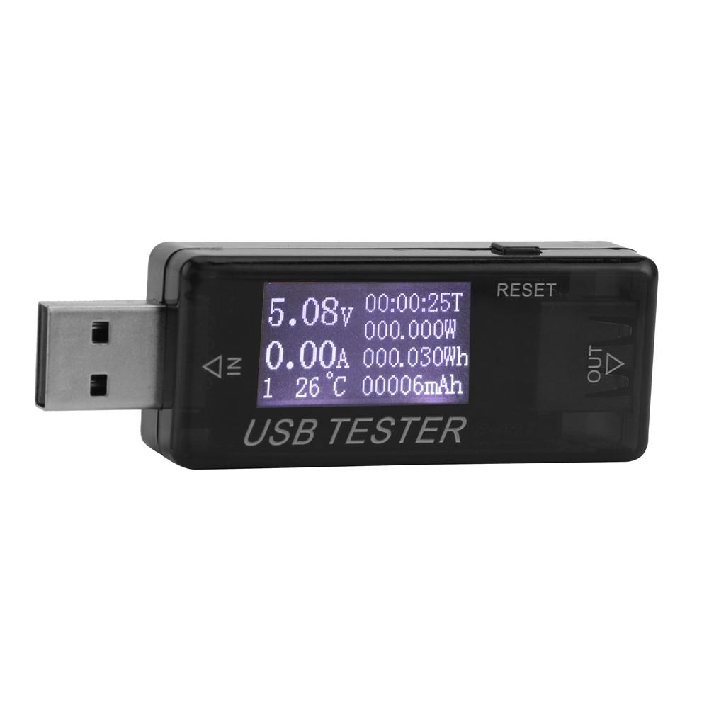 

Цифровий USB тестер напруги та струму Вольтметр 8 в 1 Детектор 05A 0150 Вт 4 Ом30VЧорний