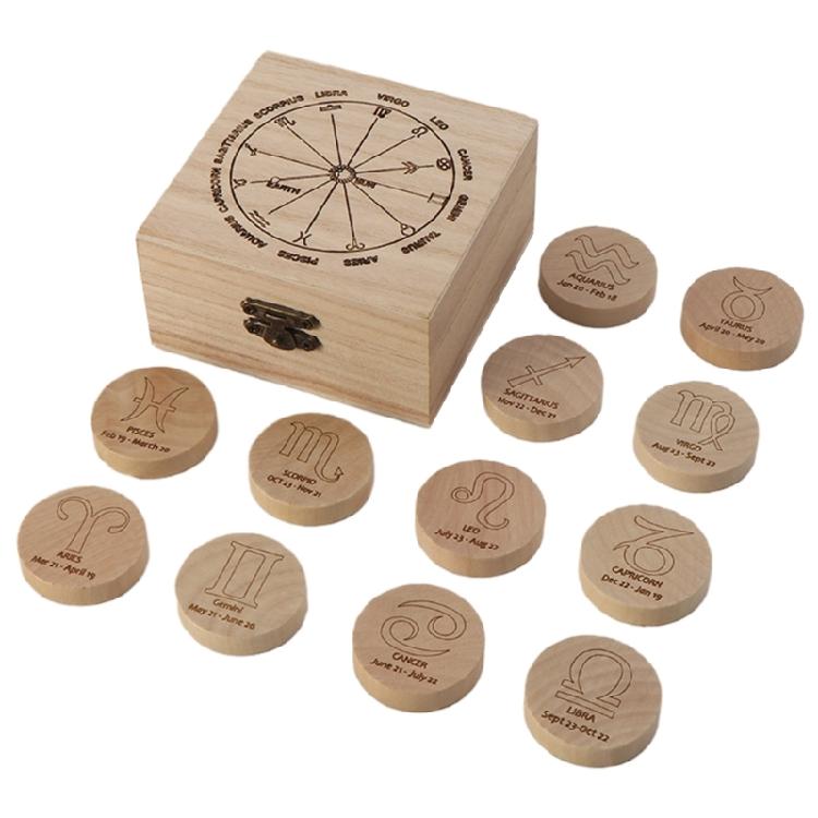 

Woodcut Rune Stones Family Board Game Props Divinations Handmade Wood Rune Games