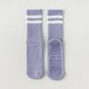 Macaron Striped Simple Cotton Mid-calf Women Yoga Socks Bottom Silicone Non-slip Sports Socks Indoor Dance Fitness Pilates Socks