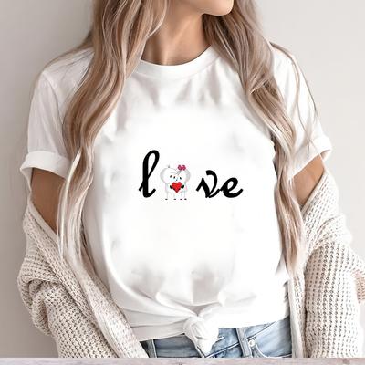 Trendy Printed T-shirt for Summer, Women's Short-sleeve Cute and Stylish Fashion Top.