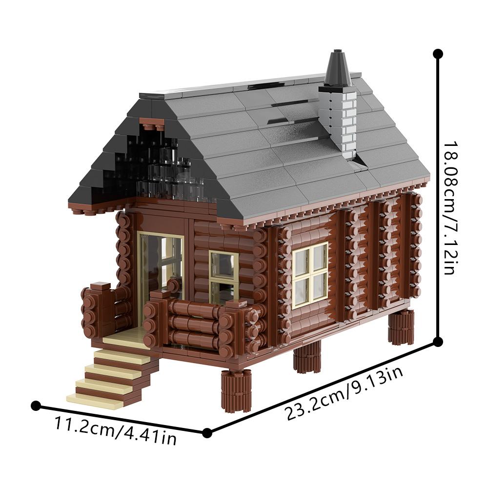 MOC Wood Cabin Building Blocks Medieval Wood Cabin Architecture Street View Bricks Model Assembly Toys Kids DIY Birthday Gifts