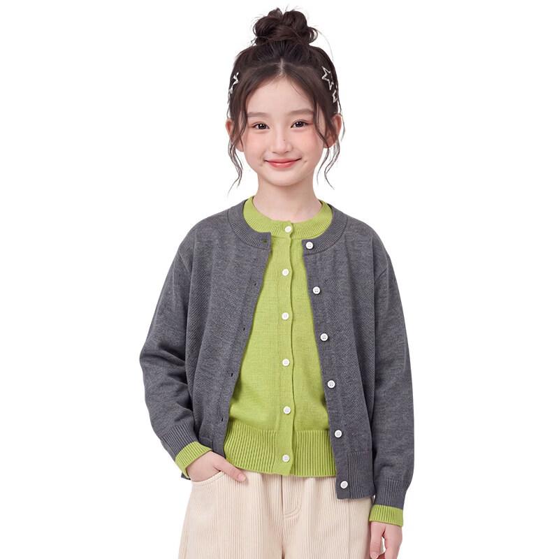 Hanhan Elephant Girls' Retro Academic Style Knitwear Set