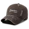 American retro old baseball cap women's 2026 new big head circumference washed hole denim wide brim cap