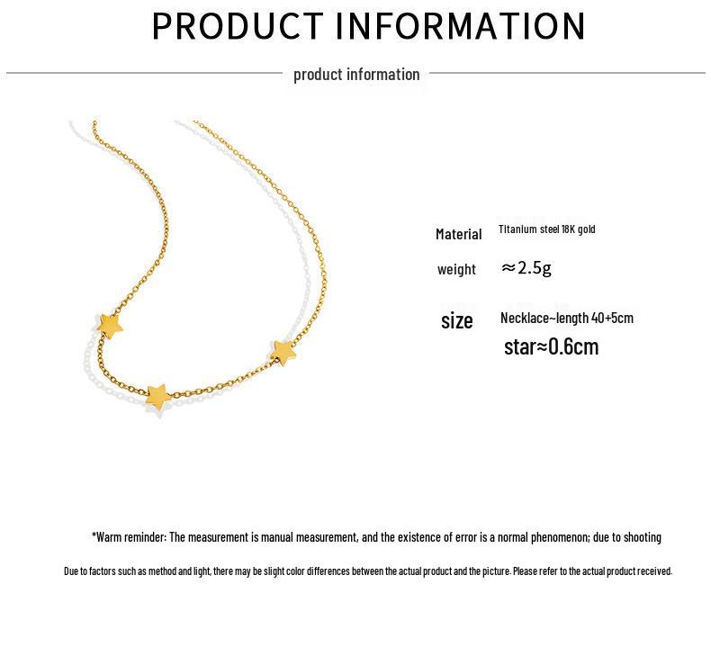 Unisex Geometric Star Necklace - Non-Fading Commuter Style