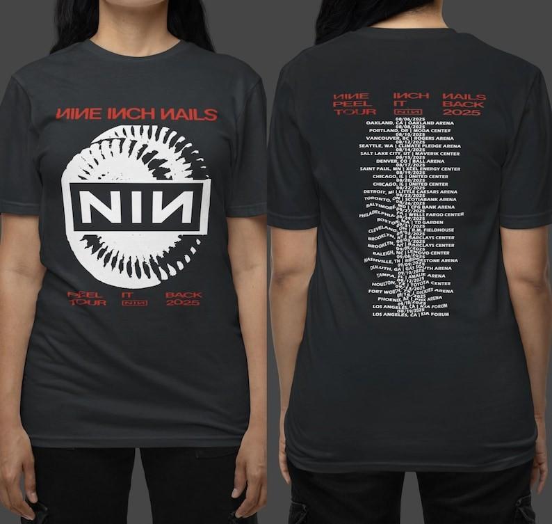 

Nine Inch Nails Tour 2025 Peel It Back TShirt Unisex Size S5XL Reprint Unisex T-Shirt XL