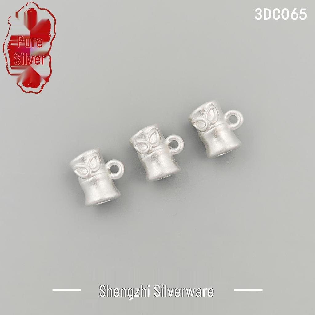 Sterling Silver Bamboo Spacer Beads for DIY Bracelets