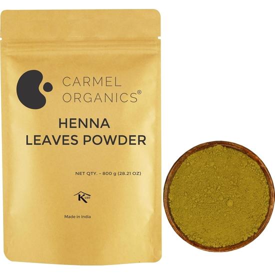 CARMEL ORGANICS Травяной порошок хны 800 грамм (Смесь хны, амлы, брингараджа, бакопы, пажитника, нима) для окрашивания волос | Без добавления красителей и консервантов 800GM
