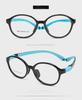 Danyang 9022ET Kids' Retro Round Myopia Glasses - Ultra-light Silicone TR Frame
