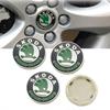 4 pz/lotto 56 mm Coprimozzo Ruota Centrale Classico Logo Freccia Verde Copertura Distintivo 4 Clip Per Skoda Octavia Superb Rapid Kodiaq Karoq