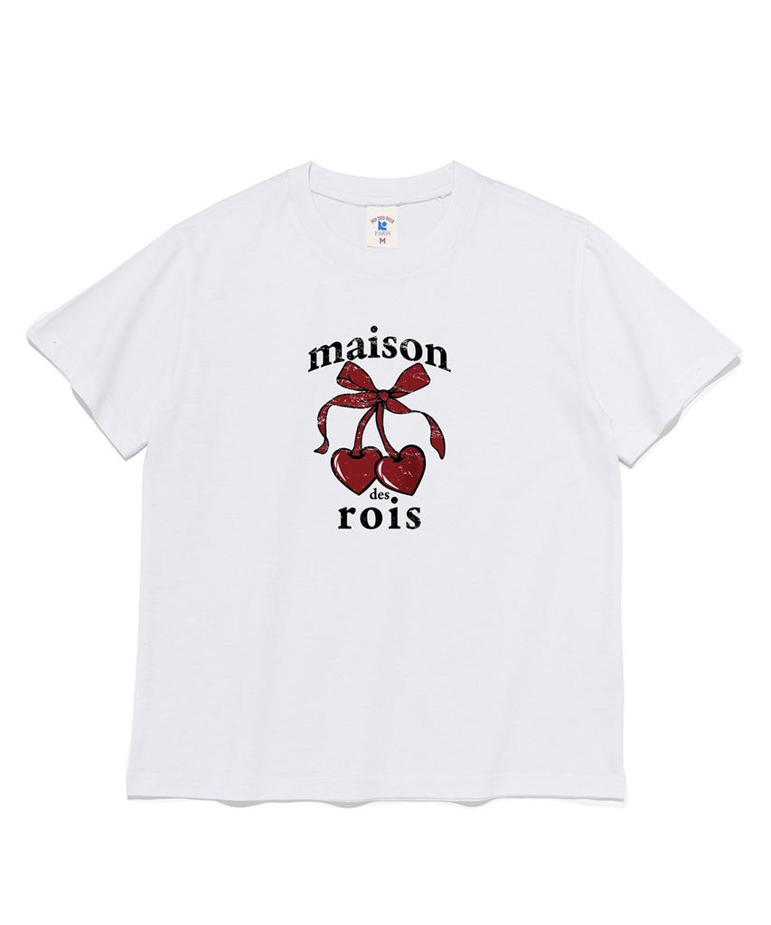ROIDESROIS Maison 2D Real Cherry Women'S Short Sleeve T-Shirt (White)
