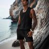 European Summer 2026 Casual Knitwear Two-Piece Set: Breathable, Trendy Hollow-Out Shorts & Versatile Top