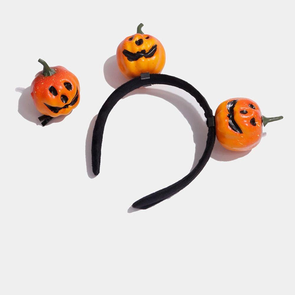 Foam Pumpkin Hair Clip Simulation Halloween Headband Cute Halloween Hairpin Performance