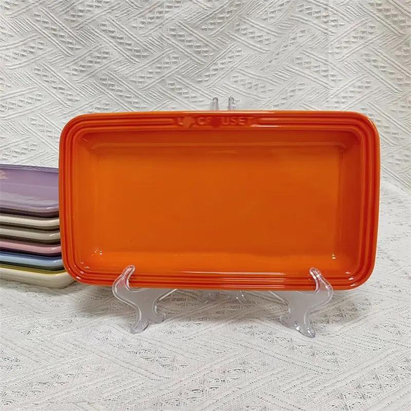 Französisches Steinzeug-Porzellan, rechteckiges Tablett, 25,4 cm, Fischteller, Pommes Frites, Knödel, Gemüsesuppe, Haushalts-Essteller