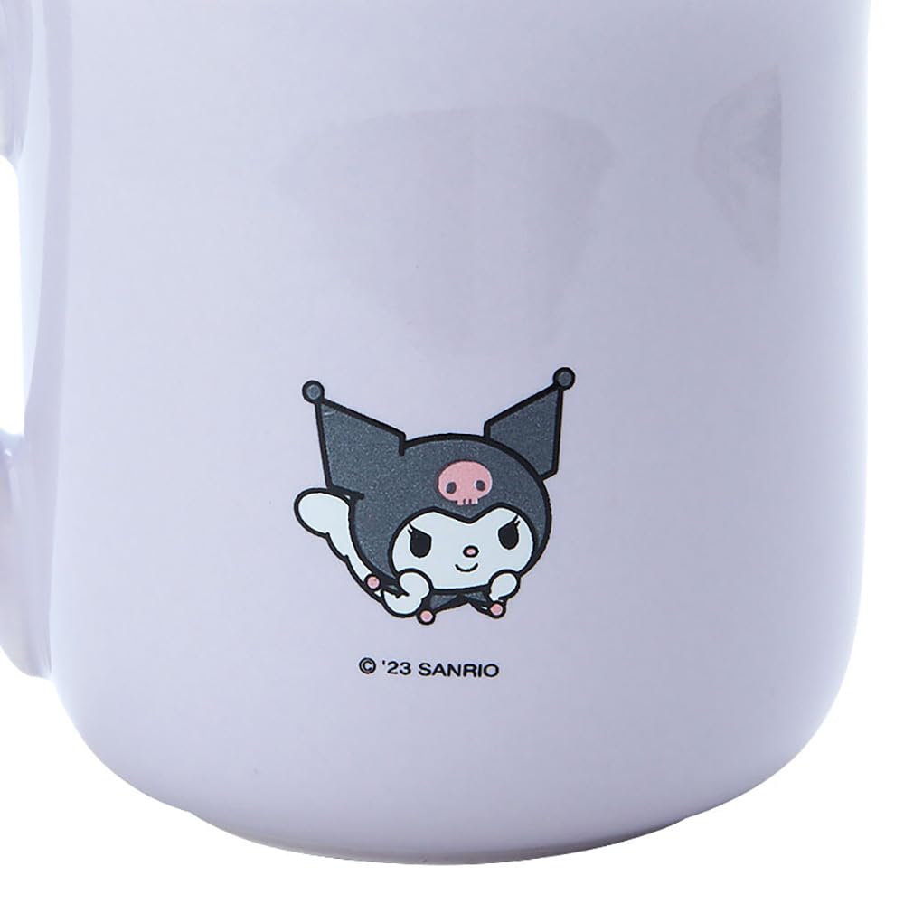 Sanrio Kuromi e Secador de Louça 422568 Caneca, Micro-ondas, Máquina de Lavar Louça, Seguro, Cerâmica,