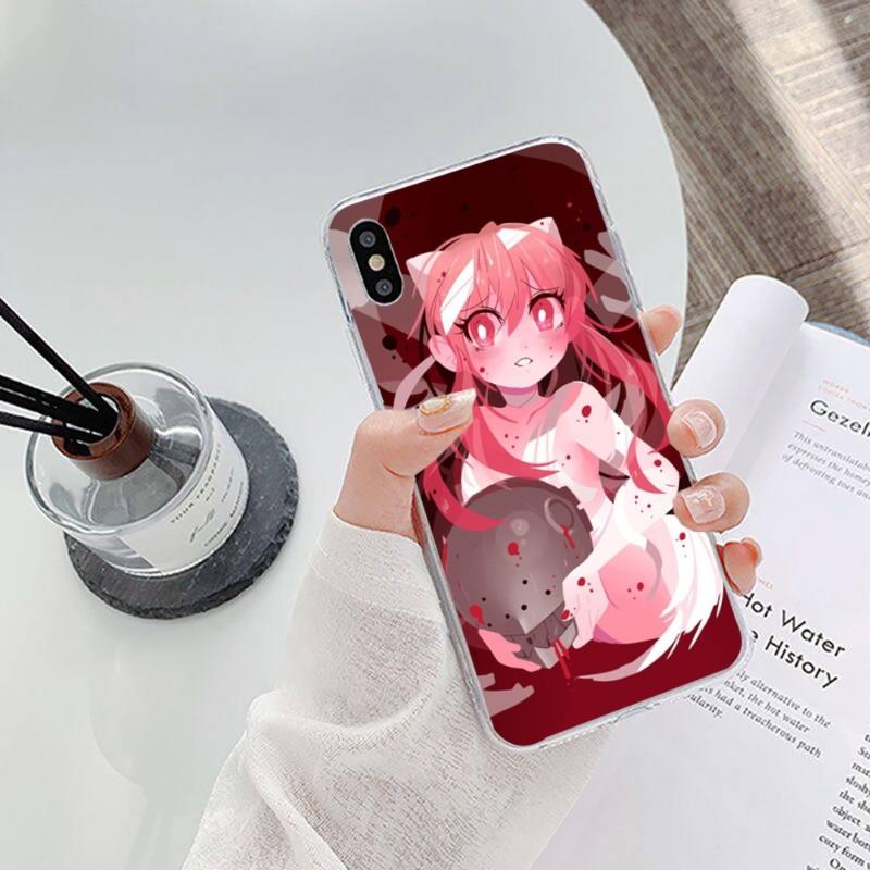 Pouzdro na telefon Anime Girl Elfen Lied pro iPhone 14 13 12 11 XS X 8 7 6 Plus Mini Pro Max SE 2022 Měkký průhledný kryt telefonu