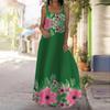 Abito sottoveste da donna Abito lungo maxi Abito con stampa farfalla blu scuro Vacanze primaverili ed estive per il tempo libero