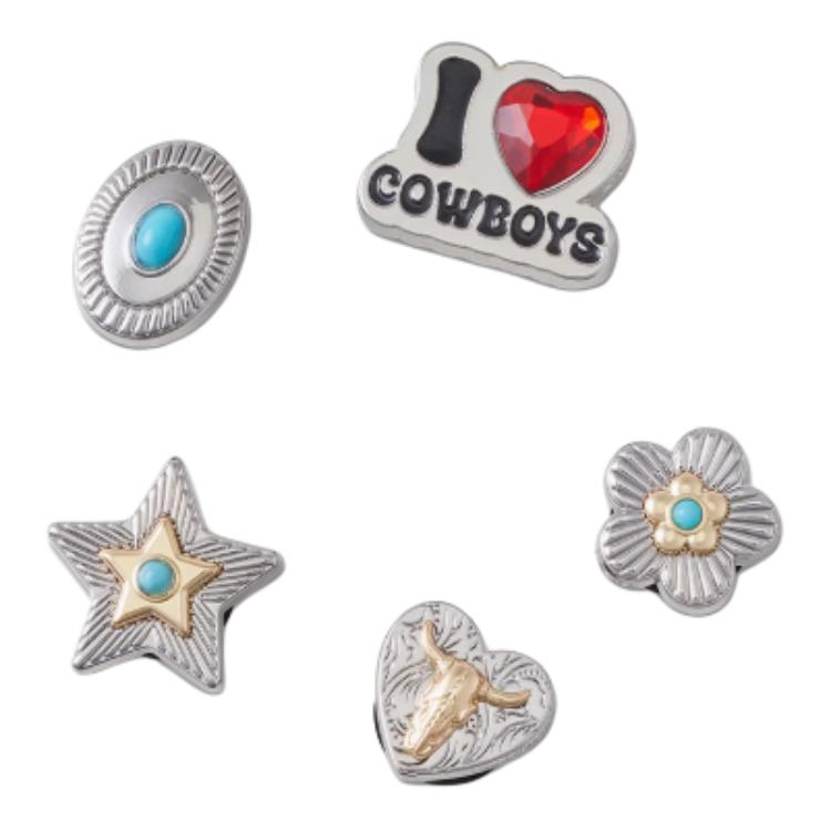 

Crocs Серебристый джинсовый набор из пяти предметов Унисекс обувь 10015668 F