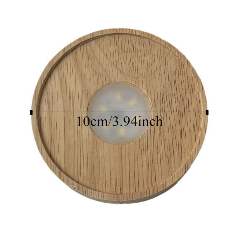 INS Wooden LED Light Base Multicolor LED Light Art Display Base DIY Rechargeable Lamp Holder  Bars
