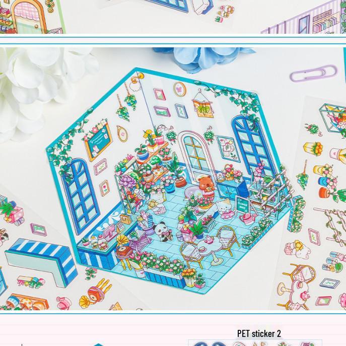 3D Miniature Fairy Tale Landscaping Stickers: Educational DIY Scenes for Home Décor