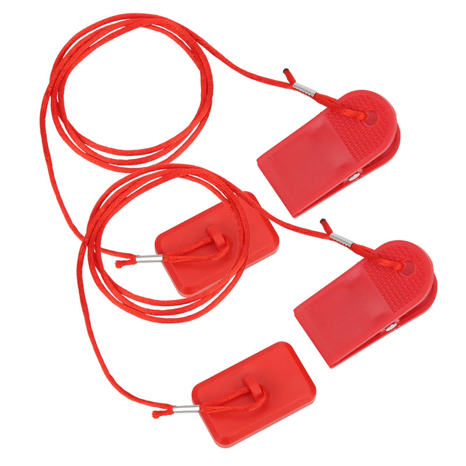 

2Pcs Running Machine Safety Switch Lock Magnet Key Universal Accessory Rectangle Clip