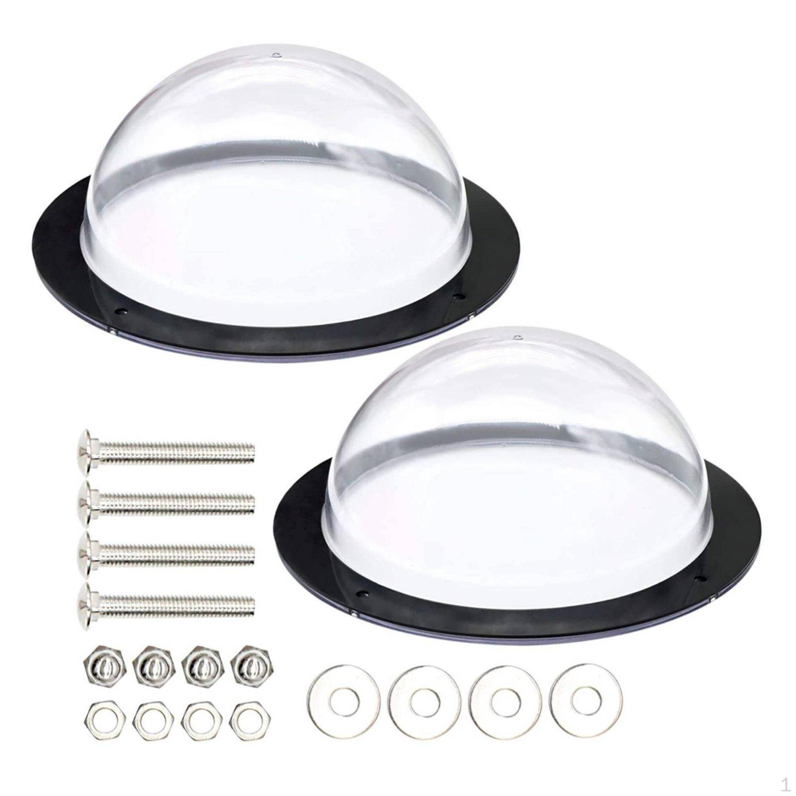 2x Clear Acrylic Bubble Window Dome Transparent Pet Fence Dogs, Cats, Door, Outdoor Viewing
