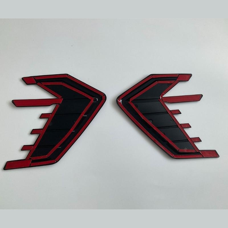 Car Side Air Outlet Vent Decoration Sticker Trim Exterior Styling Accessory ABS Construction Vent Decal