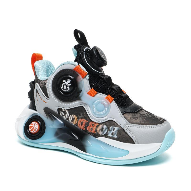 Bobodou Kids' Waterproof Non-Slip Leather Basketball Shoes for Boys, Autumn/Winter 2025